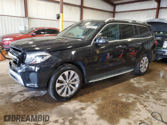 2018 Mercedes-Benz GLS 450 z VIN 4JGDF6EE8JB146722, wystawiony jako Copart lot #58558275 z przebiegiem 64 942 mil mil oraz Szkoda całkowita • Salvage title. Historia ofert i sprzedaży dostępna na DreamBid. Obrazek 1.