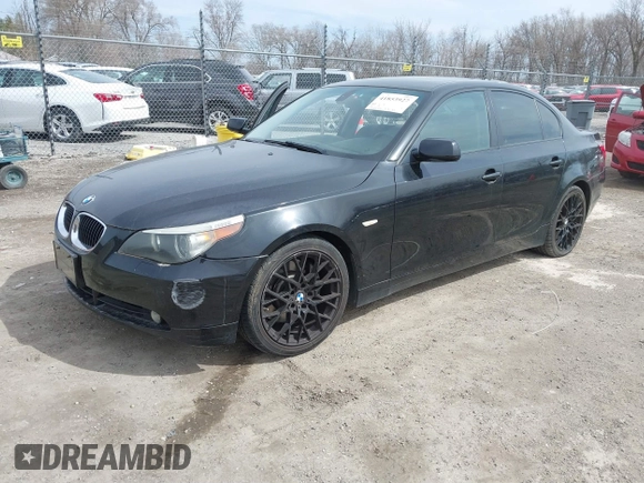 2005 BMW 5 Series 545i with VIN WBANB33565CN63095, listed as a IAAI auction lot 41853927 with 147,546 mi miles and . Bid and sale history available at carsss.com. Image 2.