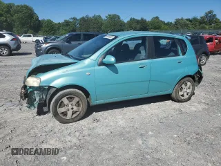 2005 Chevrolet Aveo LS with VIN KL1TD62645B312511, listed as a Copart auction lot 58099635 with Not provided miles and Salvage title. Bid and sale history available at DreamBid. Image 1.