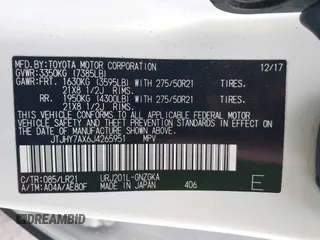 2018 Lexus LX 570 z VIN JTJHY7AX6J4265951, wystawiony jako IAAI lot #41919574 z przebiegiem 59 314 mil mil oraz . Historia ofert i sprzedaży dostępna na DreamBid. Obrazek 9.