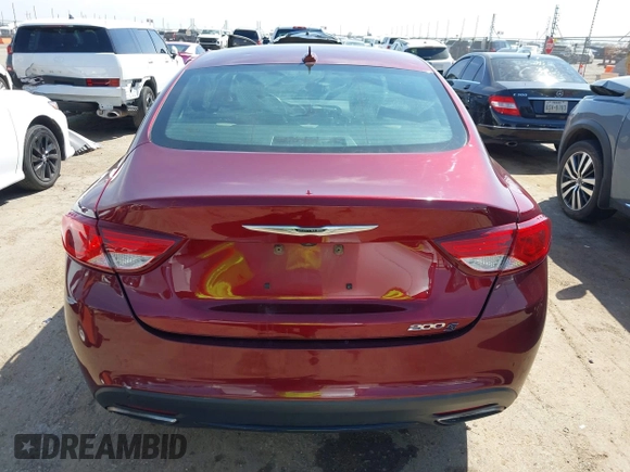 2015 Chrysler 200 S with VIN 1C3CCCBB2FN727144, listed as a IAAI auction lot 41848697 with 153,725 mi miles. Bid and sale history available at carsss.com. Image 16.