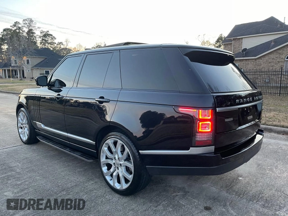 2014 Land Rover Range Rover Supercharged with VIN SALGS2TF6EA155229, listed as a Copart auction lot 41546345 with 95,369 mi miles and Salvage title. Bid and sale history available at DreamBid. Image 3.