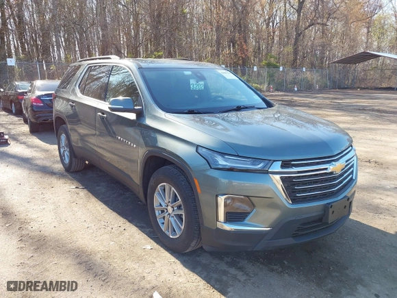 2022 Chevrolet Traverse LT Cloth with VIN 1GNEVGKW3NJ150288, listed as a IAAI auction lot 41880159 with 23,044 mi miles. Bid and sale history available at carsss.com. Image 6.