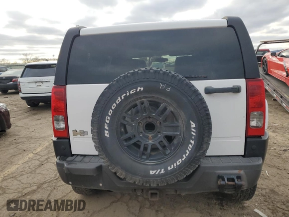 2007 Hummer H3 SUV with VIN 5GTDN13E678230050, listed as a Copart auction lot 41589475 with 232,248 mi miles and Clean Title. Bid and sale history available at DreamBid. Image 6.