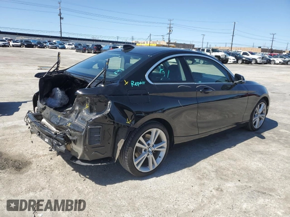 2015 BMW 2 Series 228i with VIN WBA1F9C52FVW98473, listed as a Copart auction lot 46229703 with 74,278 mi miles. Bid and sale history available at carsss.com. Image 3.