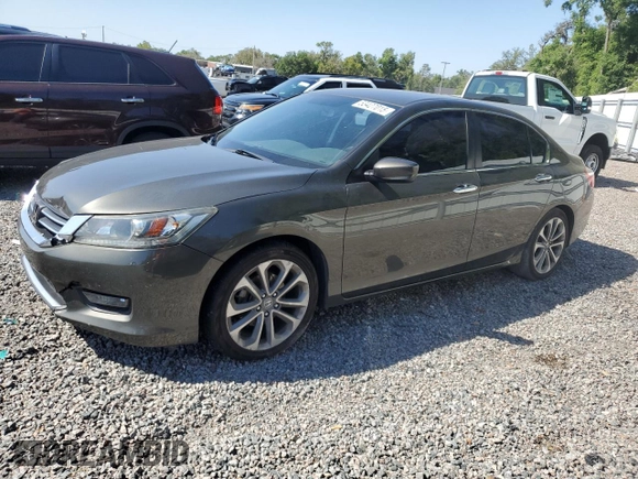 2014 Honda Accord Sedan Sport with VIN 1HGCR2F53EA114076, listed as a Copart auction lot 53427015 with 153,611 mi miles and Salvage Title. Bid and sale history available at carsss.com. Image 1.