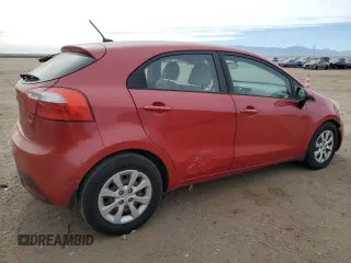 2013 Kia Rio LX with VIN KNADM5A32D6210014, listed as a Copart auction lot 86190454 with 160,175 mi miles and Salvage Title. Bid and sale history available at carsss.com. Image 3.