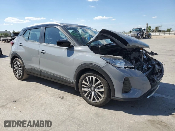 2022 Nissan Kicks SV with VIN 3N1CP5CV7NL491953, listed as a Copart auction lot 50599755 with 43,173 mi miles and Salvage Title. Bid and sale history available at DreamBid. Image 4.