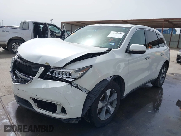 2016 Acura MDX with VIN 5FRYD3H27GB006404, listed as a IAAI auction lot 41755801 with 127,212 mi miles. Bid and sale history available at carsss.com. Image 19.