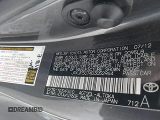 2013 Scion tC with VIN JTKJF5C74D3052964, listed as a IAAI auction lot 41804627 with 244,013 mi miles. Bid and sale history available at carsss.com. Image 9.
