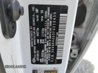 2015 Kia Optima SX Turbo with VIN 5XXGR4A60FG516459, listed as a Copart auction lot 54153155 with 66,643 mi miles and Salvage Title. Bid and sale history available at carsss.com. Image 12.