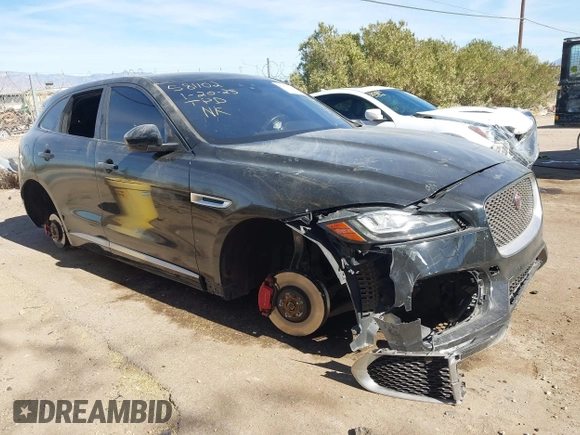 2020 Jaguar F-Pace S with VIN SADCM2FV6LA641169, listed as a IAAI auction lot 41413523 with 59,636 mi miles and . Bid and sale history available at DreamBid. Image 1.
