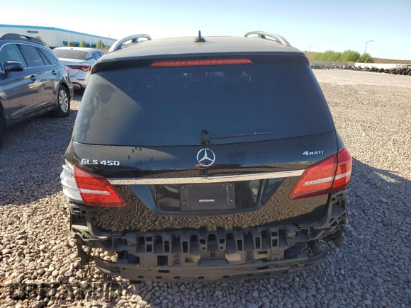 2018 Mercedes-Benz GLS 450 with VIN 4JGDF6EEXJB079198, listed as a Copart auction lot 71256604 with 90,111 mi miles and Salvage Title. Bid and sale history available at DreamBid. Image 6.
