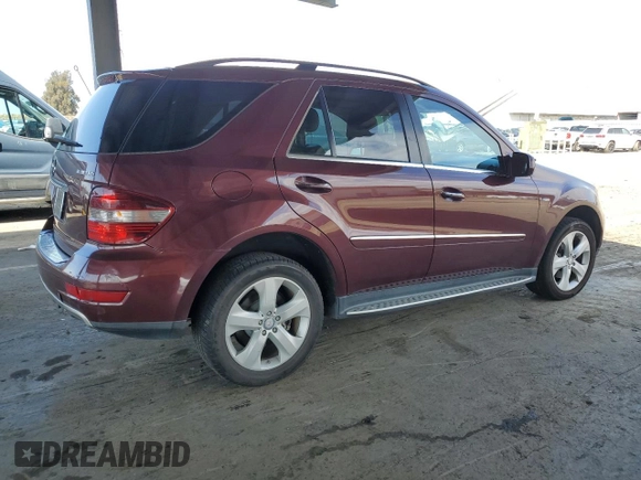 2010 Mercedes-Benz M 350 with VIN 4JGBB2FB7AA615630, listed as a Copart auction lot 51185315 with 168,742 mi miles and Clean Title. Bid and sale history available at DreamBid. Image 3.