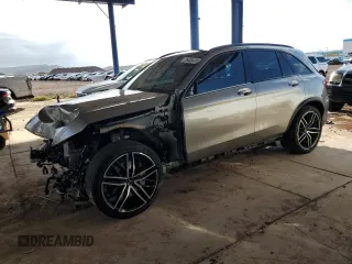 2021 Mercedes-Benz GLC with VIN W1N0G6EB9MF991834, listed as a Copart auction lot 76403474 with 22,676 mi miles and Salvage Title. Bid and sale history available at carsss.com. Image 1.
