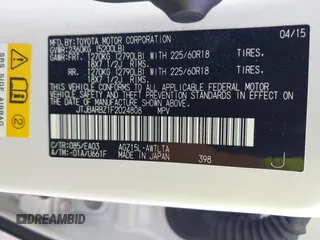 2015 Lexus NX 200t with VIN JTJBARBZ1F2024808, listed as a IAAI auction lot 42570648 with 92,521 mi miles and . Bid and sale history available at DreamBid. Image 9.