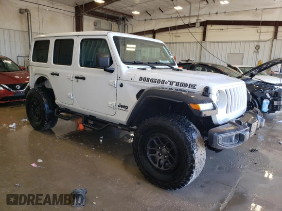 2023 Jeep Wrangler Sport S with VIN 1C4HJXDG3PW635415, listed as a Copart auction lot 48016565 with 31,494 mi miles and Salvage Title. Bid and sale history available at DreamBid. Image 4.