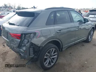 2023 Audi Q3 S line Premium with VIN WA1DECF38P1137384, listed as a IAAI auction lot 41895727 with 28,529 mi miles and . Bid and sale history available at DreamBid. Image 4.