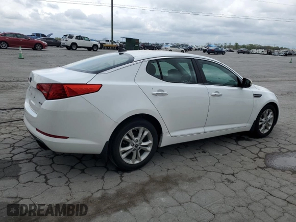 2013 Kia Optima EX with VIN 5XXGN4A78DG231512, listed as a Copart auction lot 52190005 with 160,891 mi miles and Salvage Title. Bid and sale history available at DreamBid. Image 3.