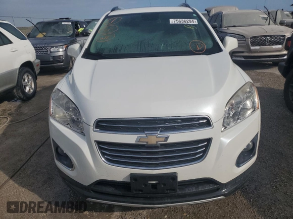 2015 Chevrolet Trax LTZ with VIN KL7CJTSBXFB229130, listed as a Copart auction lot 75636294 with 76,718 mi miles and Non Repairable. Bid and sale history available at carsss.com. Image 5.
