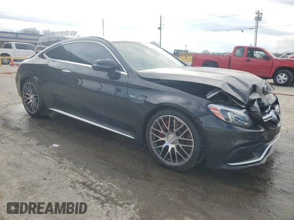 2017 Mercedes-Benz C 63 S AMG with VIN WDDWJ8HB9HF458856, listed as a Copart auction lot 50197615 with 48,293 mi miles and Salvage Title. Bid and sale history available at carsss.com. Image 4.