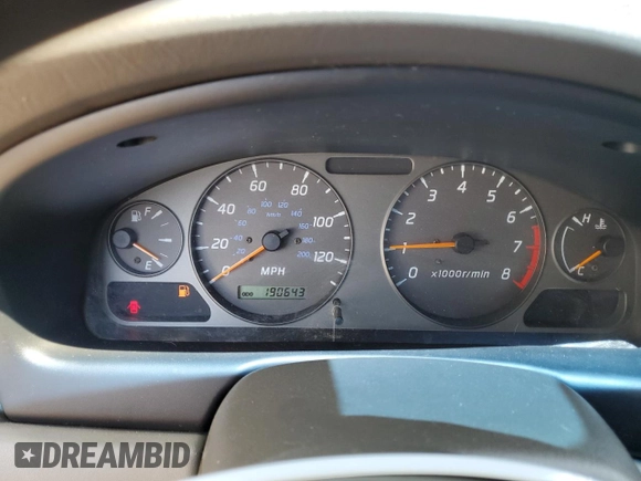 2000 Nissan Sentra XE with VIN 3N1CB51DXYL353188, listed as a Copart auction lot 56490115 with 190,643 mi miles and Salvage title. Bid and sale history available at DreamBid. Image 9.