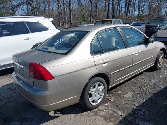 2002 Honda Civic LX with VIN 2HGES16642H550934, listed as a IAAI auction lot 41771762 with 207,727 mi miles. Bid and sale history available at carsss.com. Image 4.