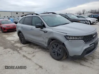 2023 Kia Sorento X-Line S with VIN 5XYRLDLC4PG224677, listed as a Copart auction lot 86957474 with 15,602 mi miles and Salvage Title. Bid and sale history available at DreamBid. Image 4.