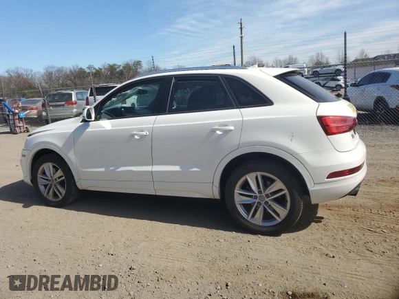 2017 Audi Q3 Premium with VIN WA1ECCFS1HR008097, listed as a Copart auction lot 48542095 with 45,539 mi miles and Salvage Title. Bid and sale history available at carsss.com. Image 2.