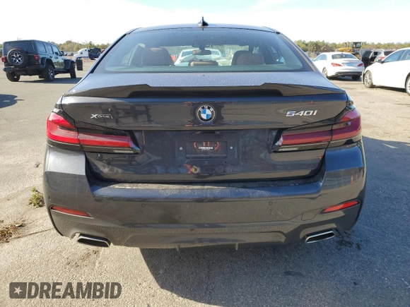 2023 BMW 5 Series 540i xDrive with VIN WBA73BJ04PCL27216, listed as a Copart auction lot 80195474 with 16,862 mi miles and Salvage Title. Bid and sale history available at carsss.com. Image 6.