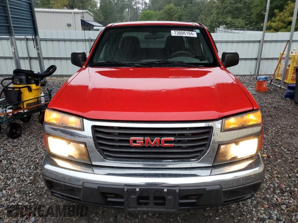 2007 GMC Canyon Work Truck with VIN 1GTDT19EX78191404, listed as a Copart auction lot 73006194 with 266,457 mi miles and Salvage Title. Bid and sale history available at carsss.com. Image 5.