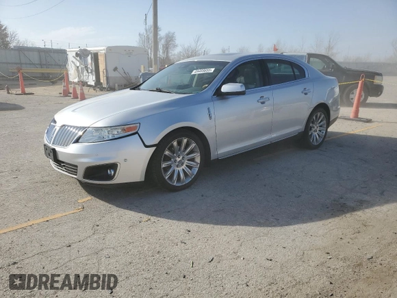2010 Lincoln MKS EcoBoost with VIN 1LNHL9FT6AG612143, listed as a Copart auction lot 49469855 with 154,310 mi miles and Salvage Title. Bid and sale history available at DreamBid. Image 1.