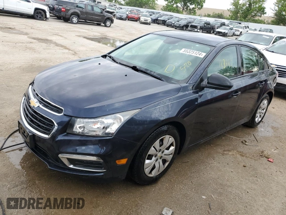 2015 Chevrolet Cruze LS with VIN 1G1PA5SHXF7295192, listed as a Copart auction lot 55325124 with 123,445 mi miles and Salvage Title. Bid and sale history available at DreamBid. Image 1.