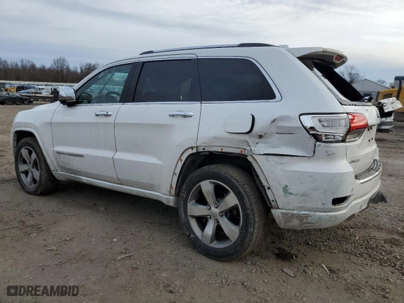 2014 Jeep Grand Cherokee Overland with VIN 1C4RJFCT4EC214380, listed as a Copart auction lot 44081495 with 201,861 mi miles and Salvage Title. Bid and sale history available at carsss.com. Image 2.