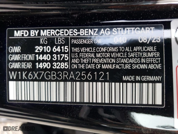 2024 Mercedes-Benz S-Class Maybach S 580 with VIN W1K6X7GB3RA256121, listed as a Copart auction lot 71290104 with 6,016 mi miles and Non Repairable. Bid and sale history available at carsss.com. Image 14.