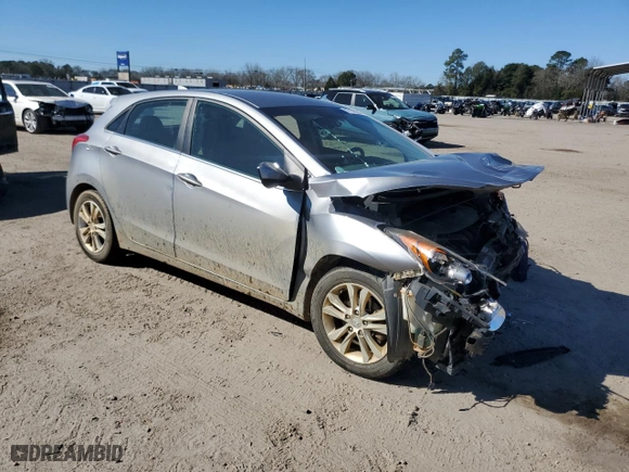 2013 Hyundai Elantra GT with VIN KMHD35LE8DU090344, listed as a Copart auction lot 47178225 with 130,784 mi miles and Salvage Title. Bid and sale history available at carsss.com. Image 4.