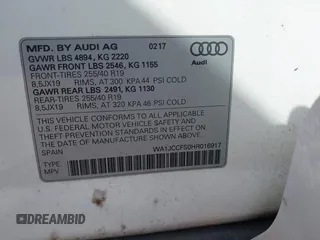 2017 Audi Q3 Premium Plus z VIN WA1JCCFS0HR016917, wystawiony jako IAAI lot #41705143 z przebiegiem 137 152 mil mil oraz . Historia ofert i sprzedaży dostępna na DreamBid. Obrazek 9.