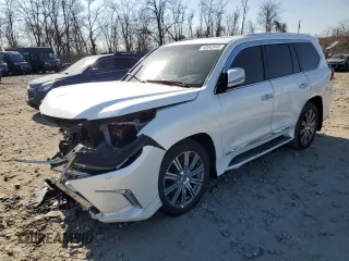 2017 Lexus LX with VIN JTJHY7AX8H4240706, listed as a Copart auction lot 48542445 with 116,807 mi miles and Salvage Title. Bid and sale history available at carsss.com. Image 1.