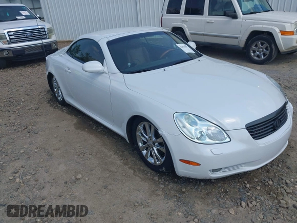 2002 Lexus SC 430 with VIN JTHFN48Y820027848, listed as a IAAI auction lot 42410697 with 151,582 mi miles and . Bid and sale history available at DreamBid. Image 1.