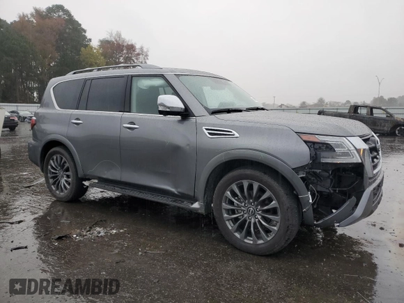 2023 Nissan Armada Platinum with VIN JN8AY2DB9P9835660, listed as a Copart auction lot 81040034 with 11,948 mi miles and Salvage Title. Bid and sale history available at carsss.com. Image 4.