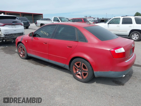 2002 Audi A4 1.8T with VIN WAULC68EX2A313915, listed as a IAAI auction lot 40235630 with 139,422 mi miles. Bid and sale history available at carsss.com. Image 3.