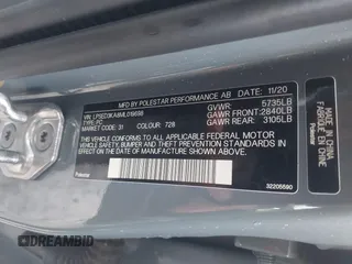 2021 Polestar 2 Launch Edition z VIN LPSED3KA8ML019698, wystawiony jako IAAI lot #41476753 z przebiegiem 8201 mil mil oraz . Historia ofert i sprzedaży dostępna na DreamBid. Obrazek 9.