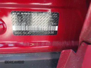 2024 Mitsubishi Eclipse Cross SE with VIN JA4ATWAA4RZ072330, listed as a IAAI auction lot 42702965 with 18,846 mi miles and . Bid and sale history available at DreamBid. Image 9.