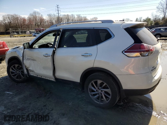 2016 Nissan Rogue SL with VIN 5N1AT2MV9GC851764, listed as a Copart auction lot 49112735 with 76,933 mi miles and Salvage Title. Bid and sale history available at DreamBid. Image 2.