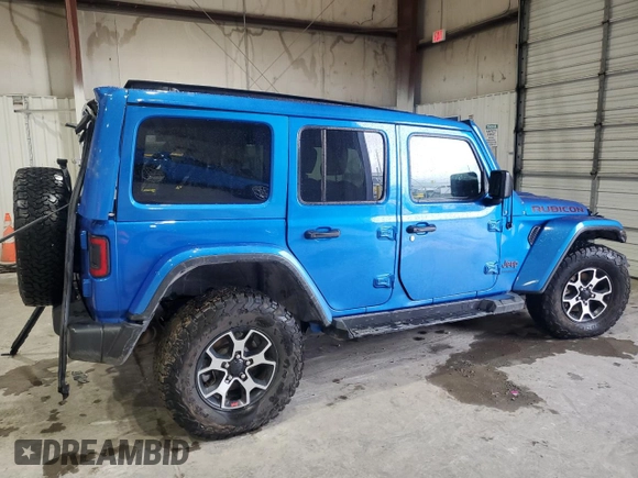 2021 Jeep Wrangler Unlimited Rubicon with VIN 1C4HJXFN6MW756530, listed as a Copart auction lot 51976395 with Not provided miles and Salvage title. Bid and sale history available at DreamBid. Image 3.