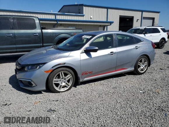 2019 Honda Civic Sedan EX with VIN JHMFC1F38KX011202, listed as a Copart auction lot 48758745 with 78,408 mi miles and Salvage Title. Bid and sale history available at carsss.com. Image 1.