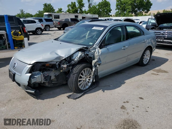 2007 Mercury Milan Premier with VIN 3MEHM08ZX7R638968, listed as a Copart auction lot 59958485 with 164,942 mi miles and Salvage title. Bid and sale history available at DreamBid. Image 1.