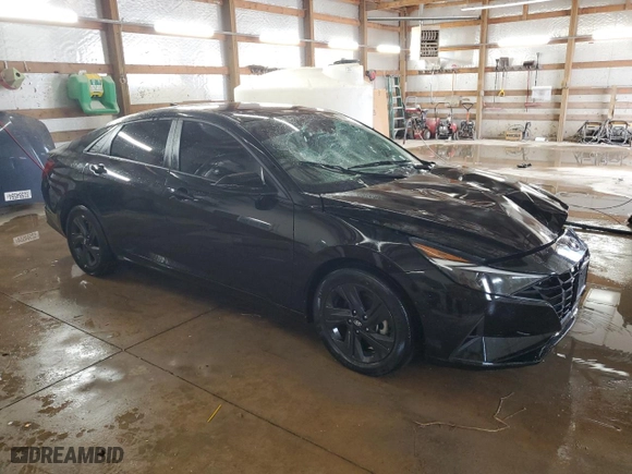 2021 Hyundai Elantra SEL with VIN KMHLS4AG3MU135879, listed as a Copart auction lot 72933034 with 56,426 mi miles and Salvage Title. Bid and sale history available at carsss.com. Image 4.