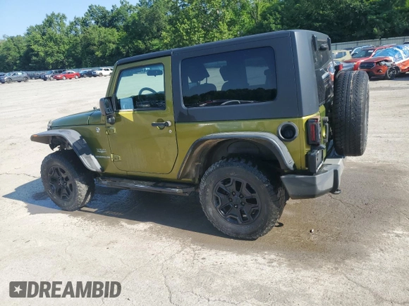 2010 Jeep Wrangler Sahara with VIN 1J4AA5D16AL203910, listed as a Copart auction lot 62891315 with 124,337 mi miles and Salvage title. Bid and sale history available at DreamBid. Image 2.