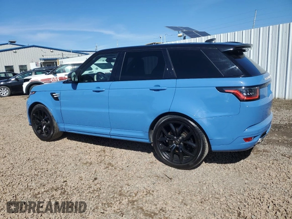 2022 Land Rover Range Rover Sport SVR with VIN SALWZ2RE6NA241274, listed as a Copart auction lot 51128365 with 37,783 mi miles and Clean Title. Bid and sale history available at DreamBid. Image 2.